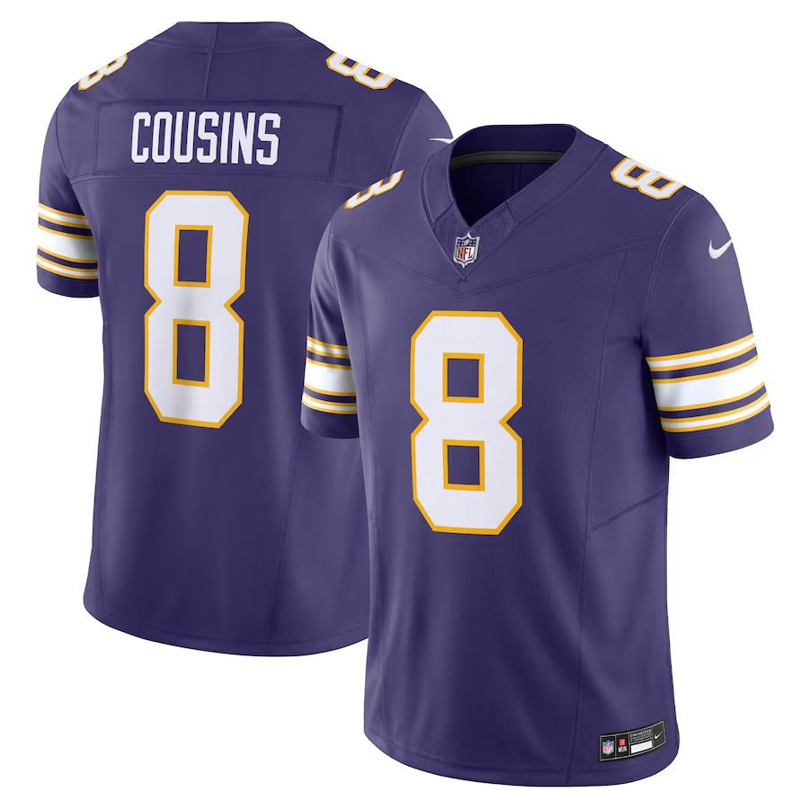 Men Minnesota Vikings 8 Kirk Cousins Nike Purple Classic Vapor F.U.S.E. Limited NFL Jersey